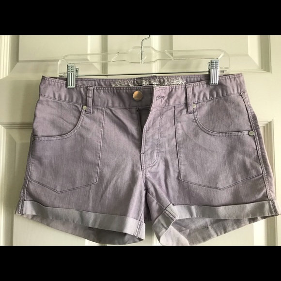 Express Purple Jean Shorts - Picture 1 of 5